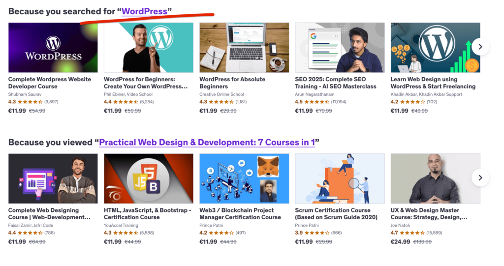 Udemy courses recommendations are personalized, Are Udemy Courses Worth It? are udemy courses acredited? udemy pricing